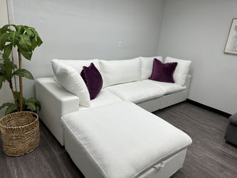 White Boulce Cloud Couch - Free Delivery