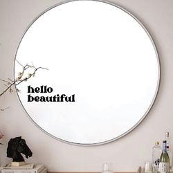 Mirror Decal Sticker Art Vinyl Vanity Makeup Beauty Girls Lashes Brows Motivation