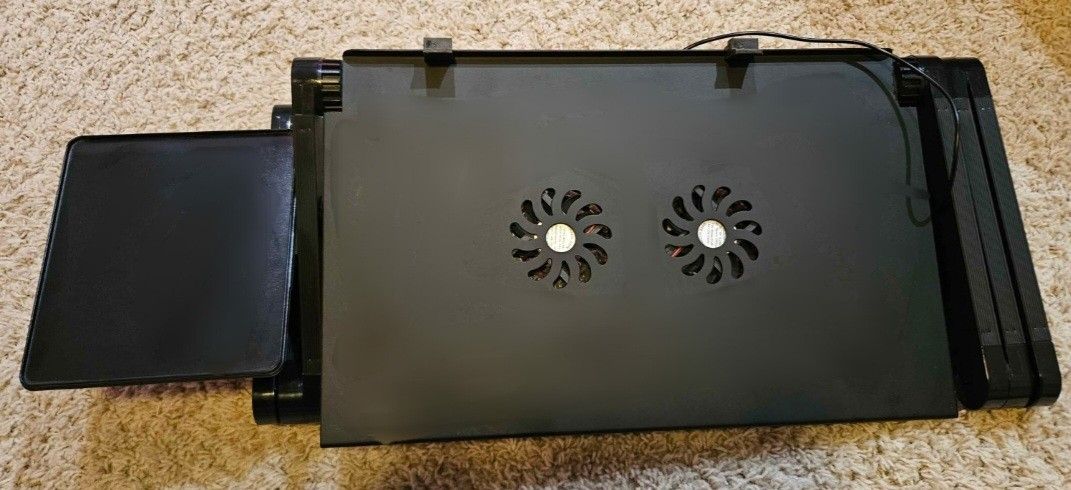 Adjustable Laptop Stand, Collapsible Cooling Computer Holder & Riser for Bed, Couch, Desk