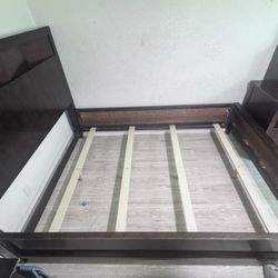 Queen Wood Espresso Bed Frame