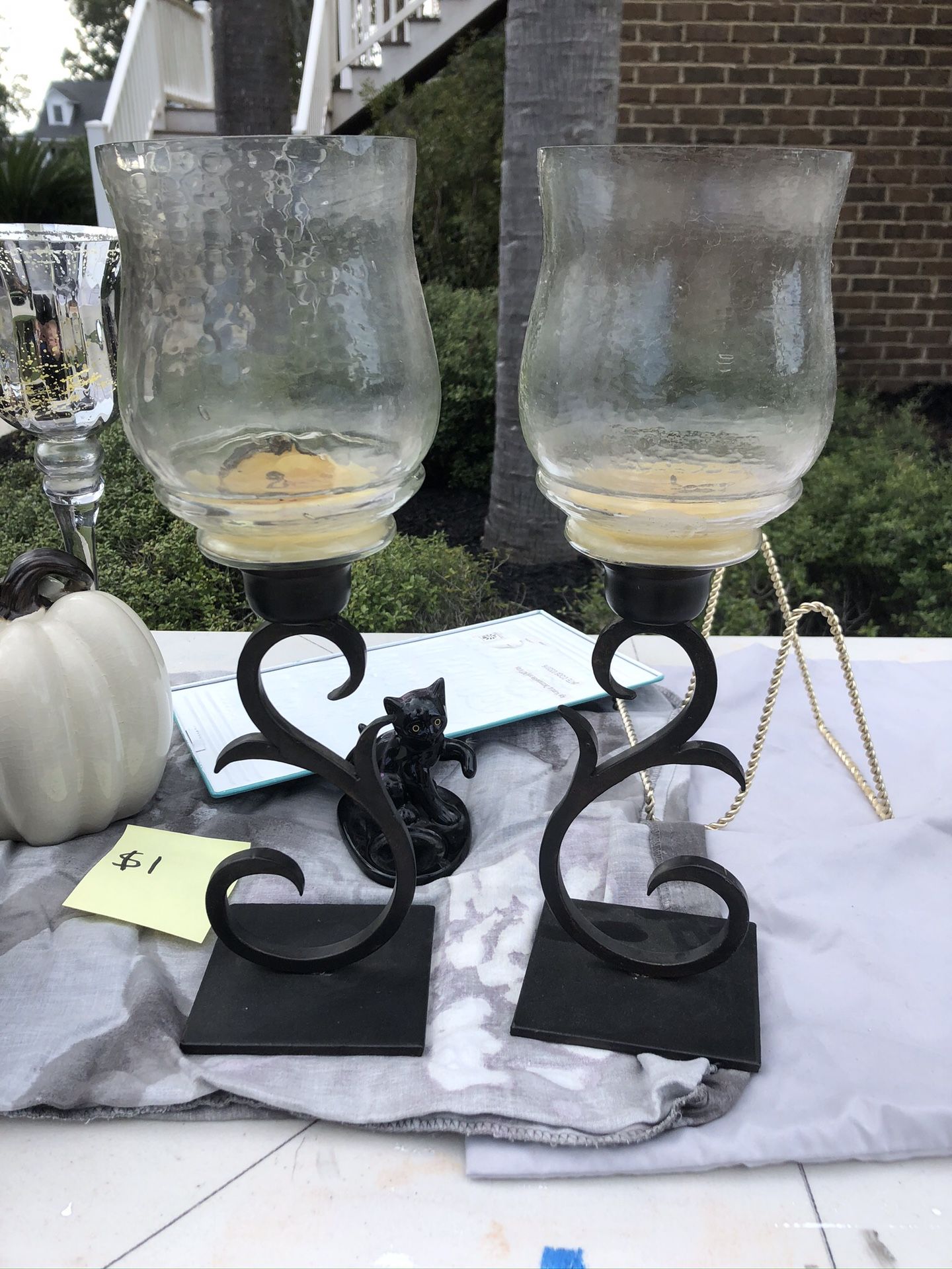 Two candle holders pier one