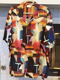 Abstract Casual Button Up Shirt
