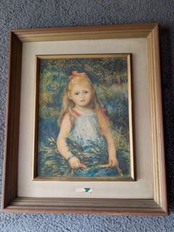Girl with Flowers by Pierre-Auguste Renoir