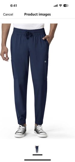 WonderWink Men’s Scrub Pants Joggers Med M Navy