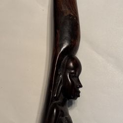Vintage Hand Carved Ebony/Ironwood Kenyan Maasai Woman 