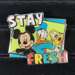 Stay Fresh Mickey Mouse Donald Duck Pluto Disney Collectible Trading Pin Friends
