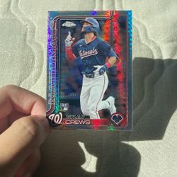 Topps Chrome Dylan Crews Prism 2025 Baseball Card