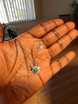1 Carat Green  s925 Moissanite Necklace