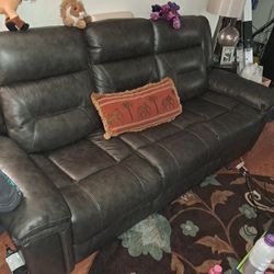 Abby Son Power Leather Recliners With Power Headrest Same As The Sofa 