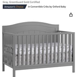 Oxford Baby North Bay 4-in-1 Convertible Baby Crib, Dove Gray, 