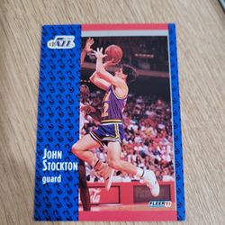 1991 Fleer John Stockton Card