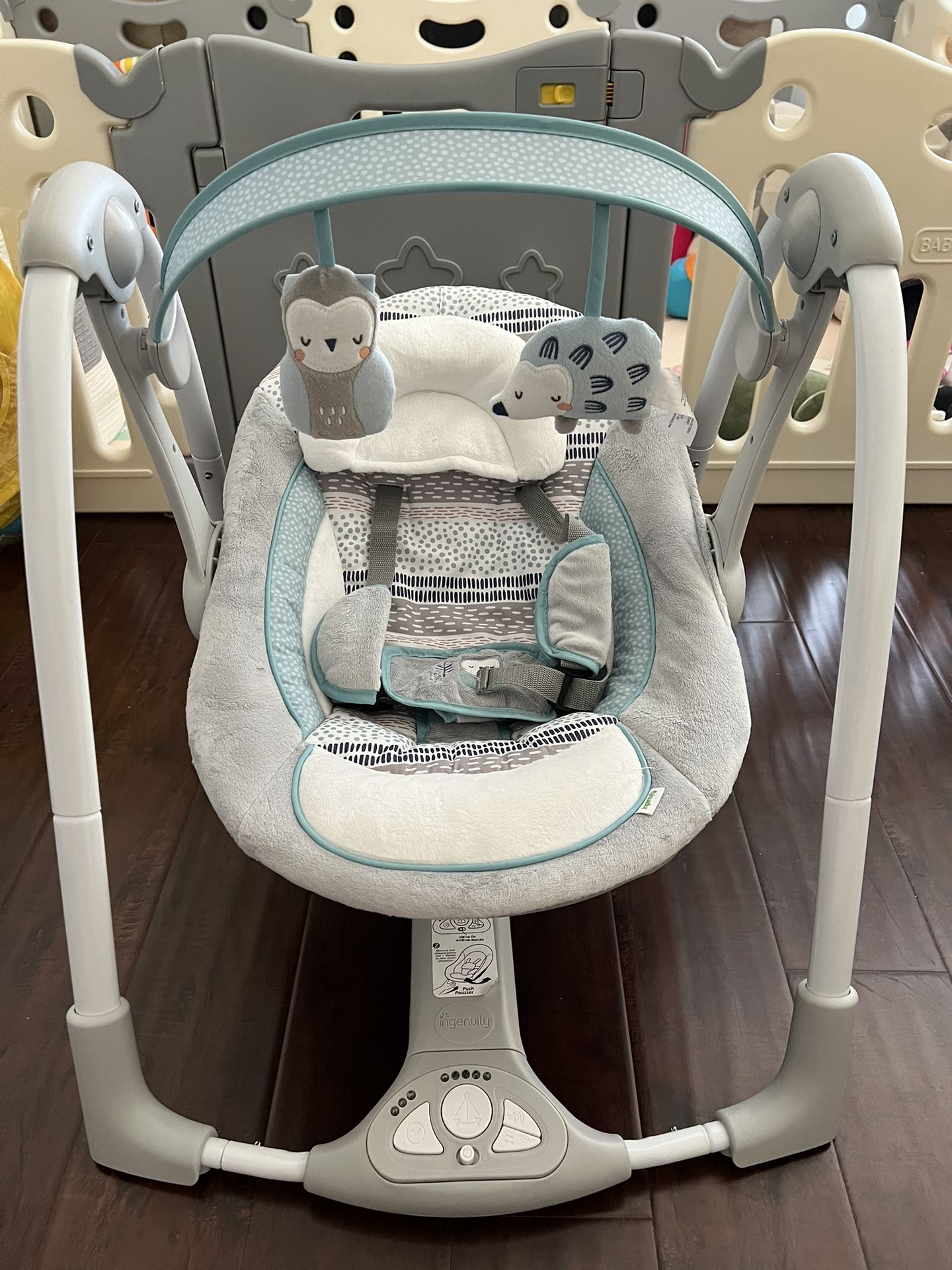 Ingenuity Compact Lightweight Portable Baby Swing with Music
