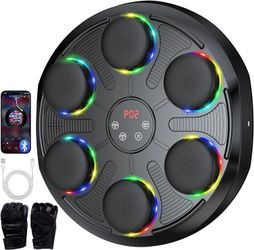 Music Boxing Machine for Adults Kids - Smart Rhythm Sync, 12 Preset Modes, 12 Speeds, Fun Boxing Game Equipment Music Punching Machine for Kids, Teen,