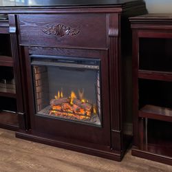 3 Piece Electric Fireplace 