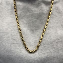 14k Yellow Gold Tear Drop Link Chain 27”