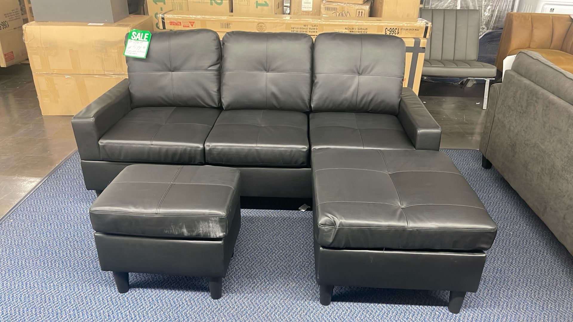 Reversible Sectional Black Color