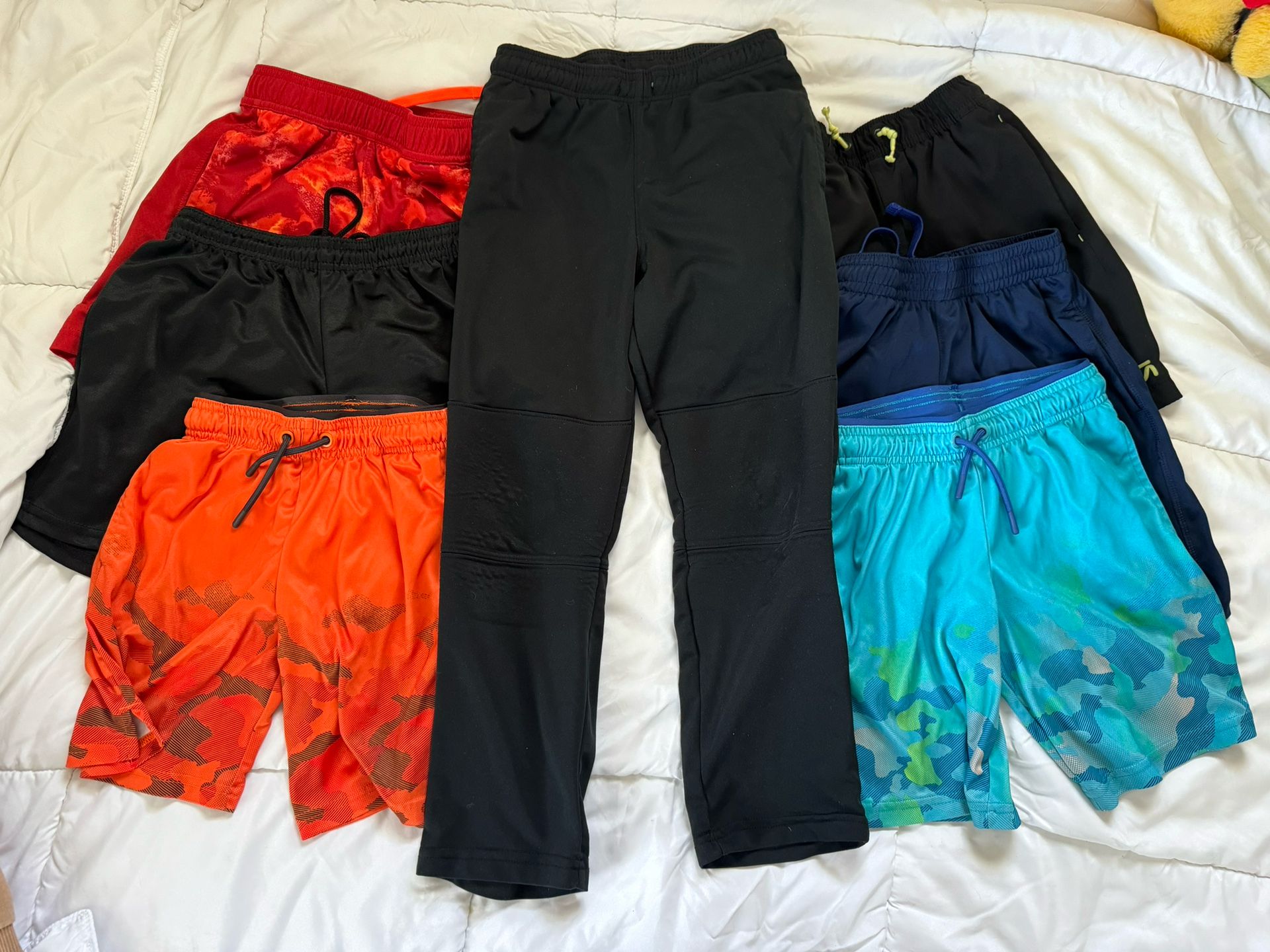 Lot of 7 Pairs of Boys Size Small Lounge Pants & Active Shorts