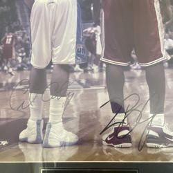 Autographed LeBron James & Carmelo Anthony 