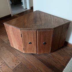 Solid Oak Corner Unit