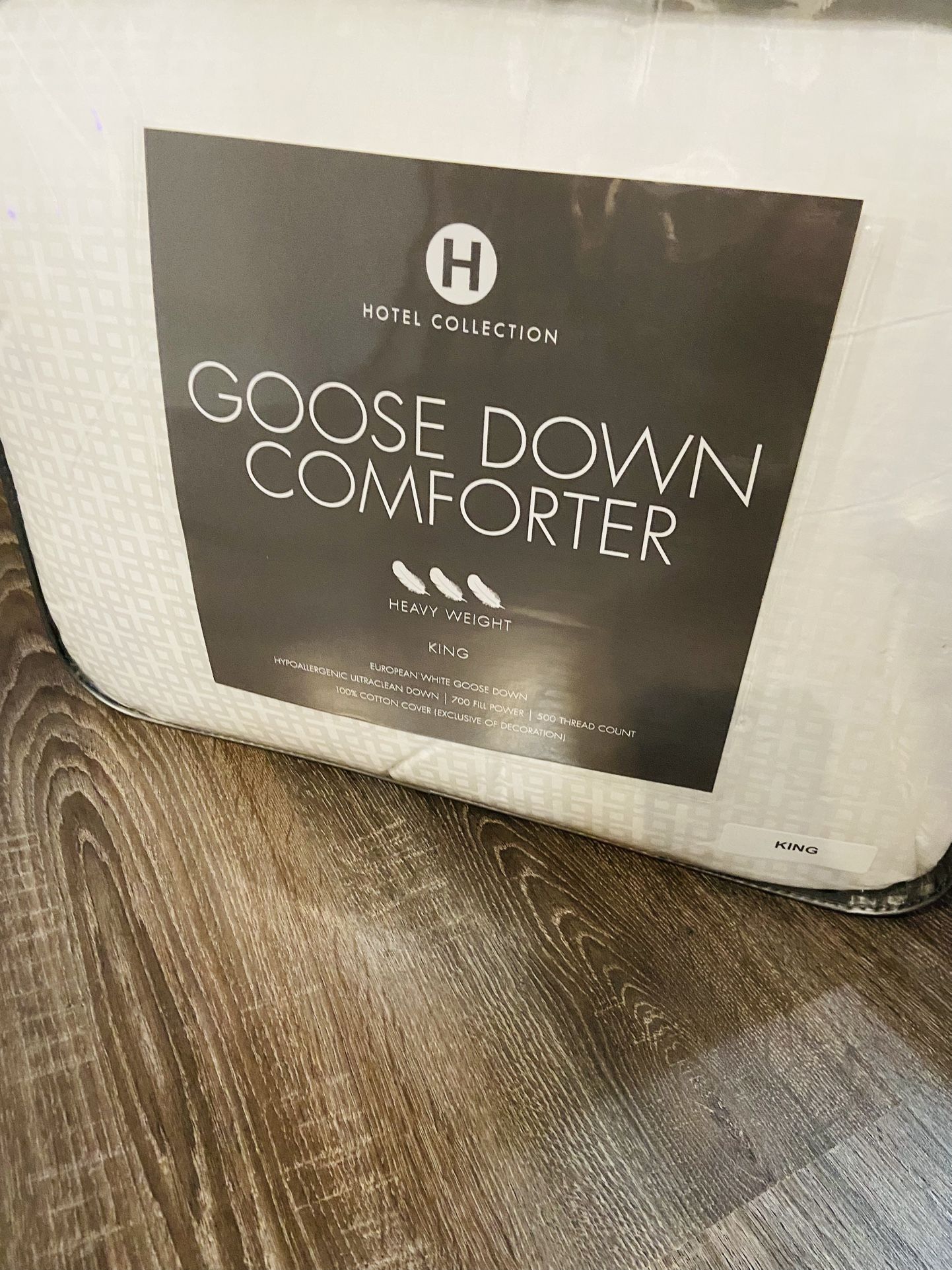 White Goose Down Heavyweight Comforter, King,