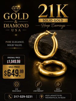 21K Hoops - 3.8gm