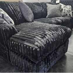 Black Midnight Madness Sectional 