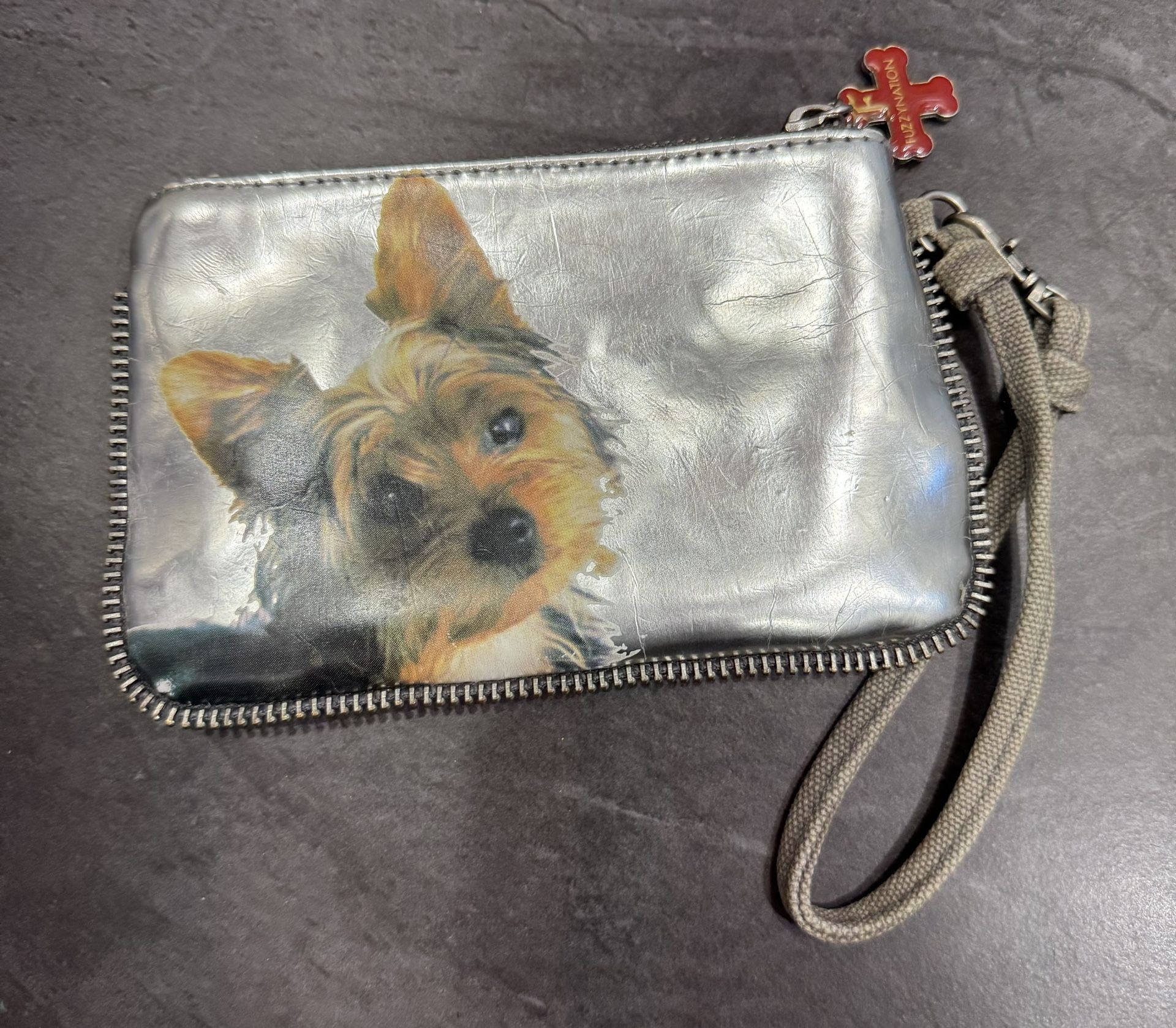 Fuzzy Nation Yorkie Wristlet 