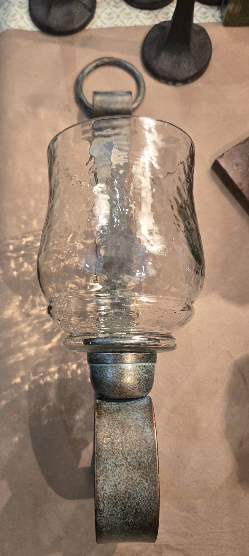 Large Uttermost Steel Wall Mount Sconce Candle Holder