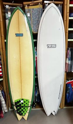 7-0 & 7-3 fish fun shape Surfboards at Catch A Wave Surf Shop