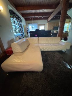 Free White Leather Sofa