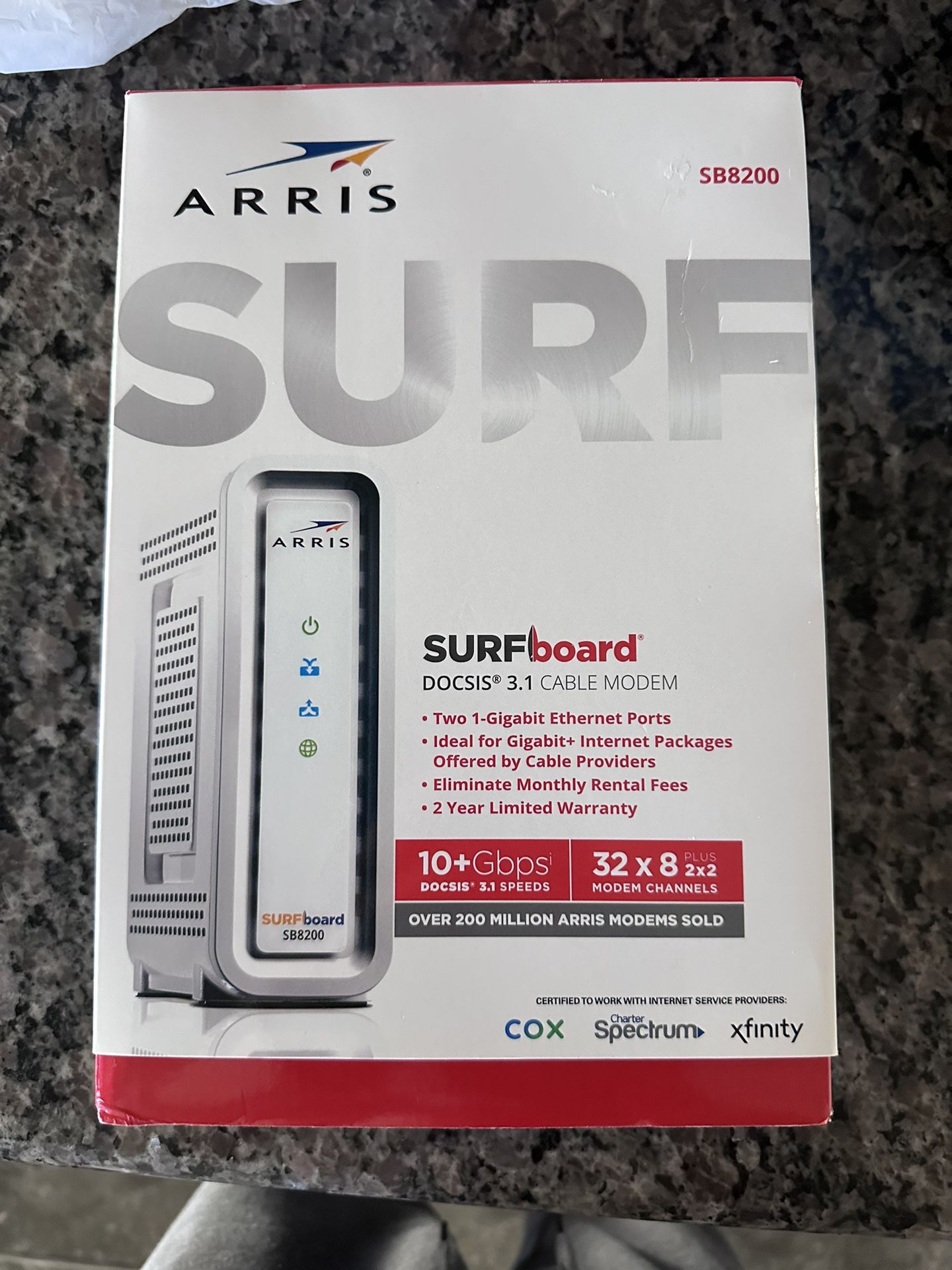 ARRlS SB8200 Surfboard Cable Modem • Docsis 3.1 Gigabit Cable Modem 