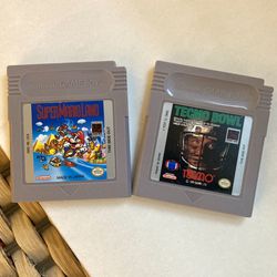 Super Mario Land and Tecmo Bowl Nintendo GAME BOY Games