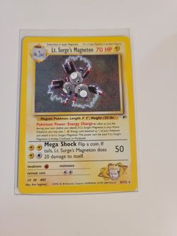 Pokemon Card Lt. Surge’s Magneton  Gym Heroes Set