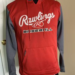 Rawlings Pro Baseball Hoodie Size Small Red  Sweatshirt