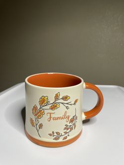Family Orange Coffee Mug Thanksgiving Fall Season Mug
