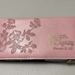 New Christian Wallet / Checkbook Holder – Strength & Dignity Proverbs 31:25