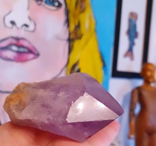 Xl Faceted AMETHYST point 3" Long