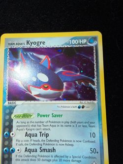 Team Aqua Kyogre Pokemon Cards No Charizard