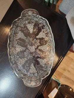 Small Crystal Glass Serving Tray