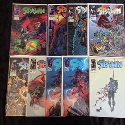 Spawn Comic book lot of 9! Vintage. image. Todd Mcfarlane. keys. 1st appearance.