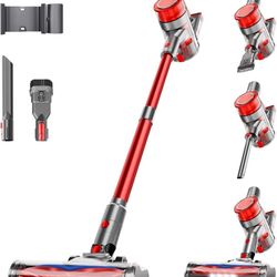 Cordless Stick Vacuum Cleaner for Home, Powerful Stick Vacuum Cleaner with Rechargeable Battery, 6-in-1 Lightweight Handheld Vacuum, 45 Mins Runtime f