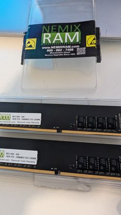 NEMIX RAM 32GB (2X16GB) DDR4 2666MHz PC4 288-PIN ECC Unbuffered UDIMM KIT