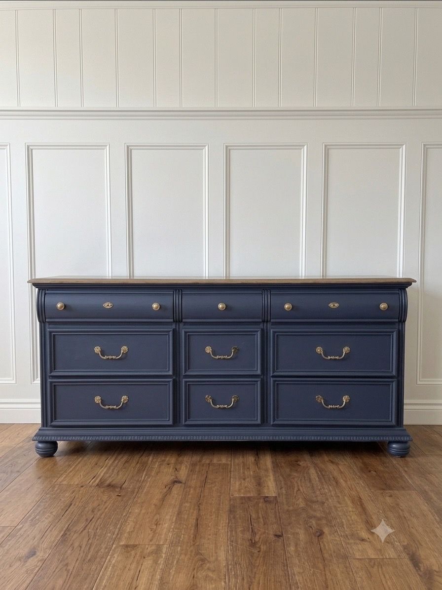Navy blue dresser