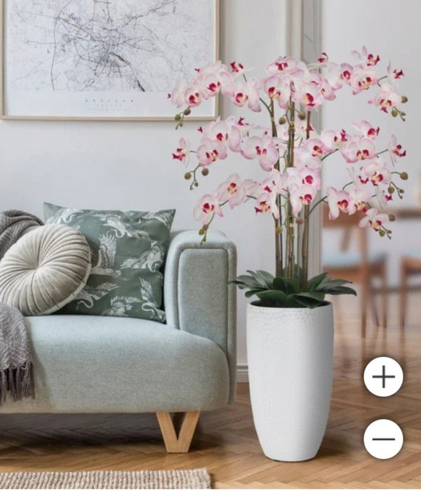 Faux 4’ Phalaenopsis Orchid Pink