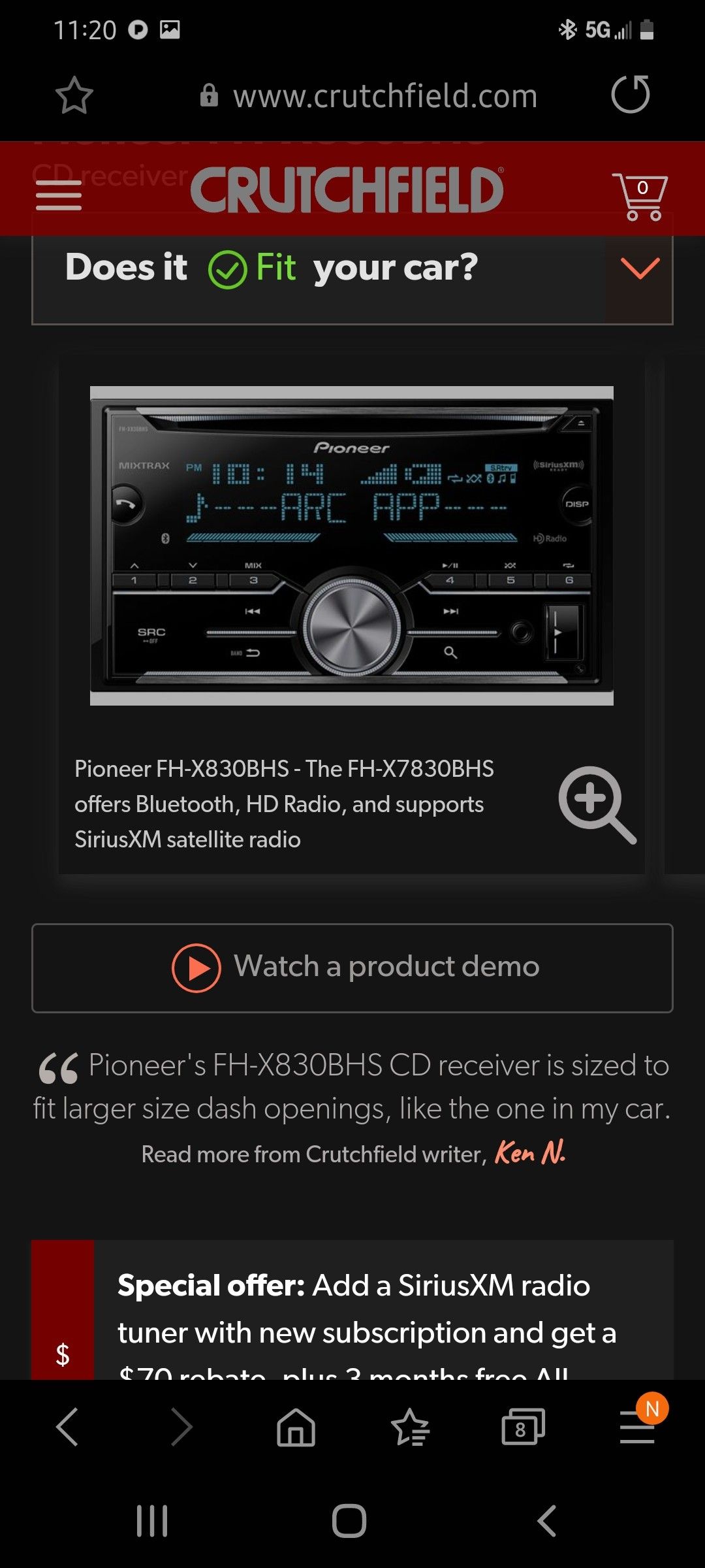 Pioneer aftermarket radio