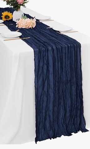 Navy Blue Cheesecloth Table Runners 35”X120”new $3 Each