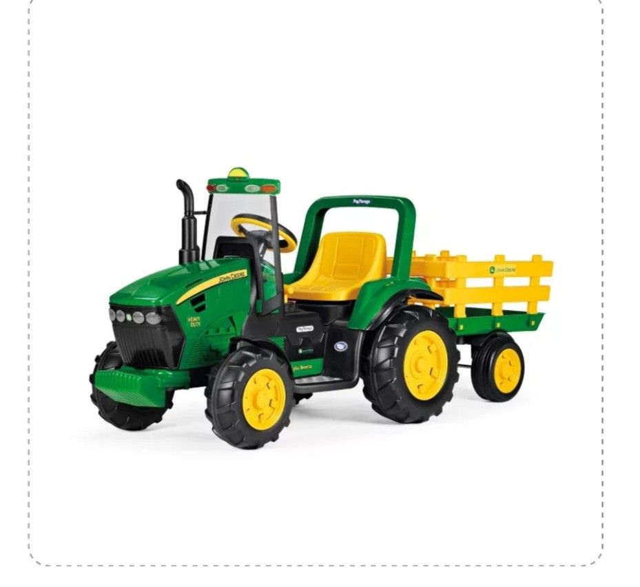 $220🍎🍎Peg Perego John Deere 12V Heavy Duty Tractor Powered Ride-On - Green