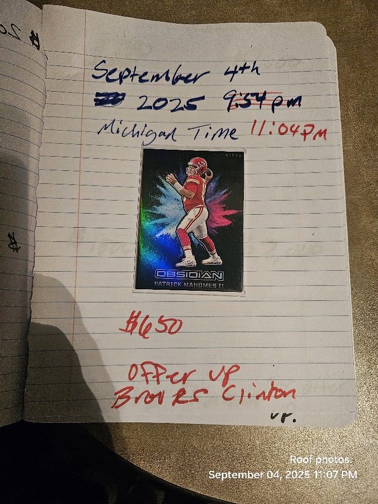 2024 Patrick Mahomes Panin Obsidian SSP
