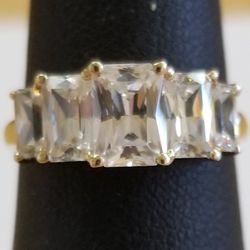 14kt And Cz Ring.