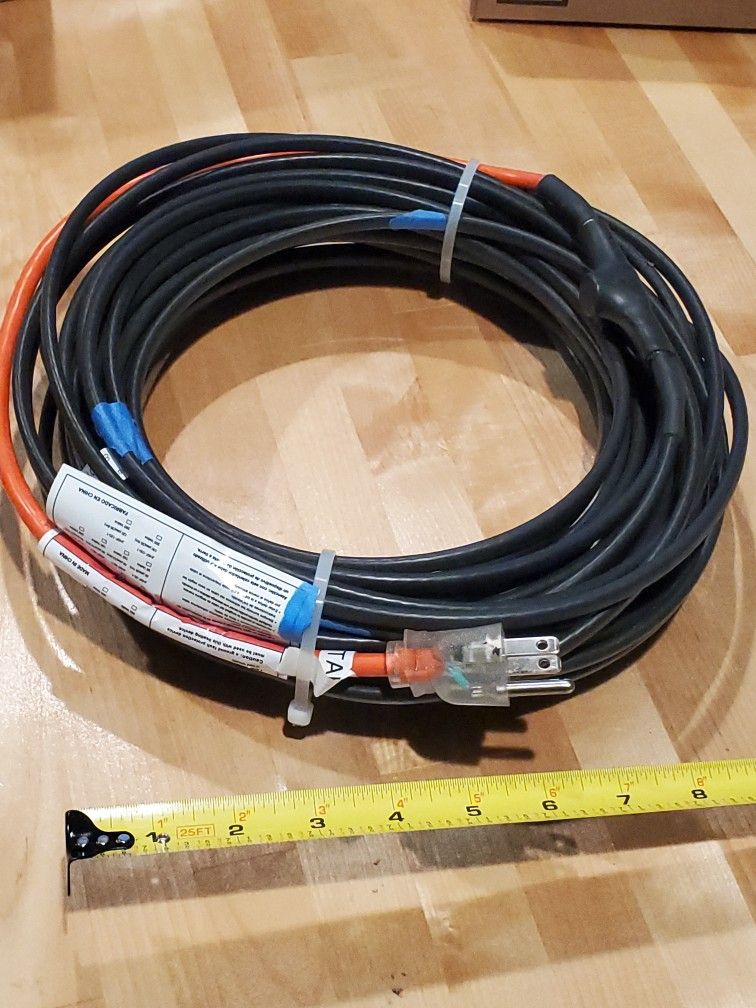 60ft Pipe Heat Cables for Metal And Plastic Home Pipes, Energy-efficient, Self-Regulating